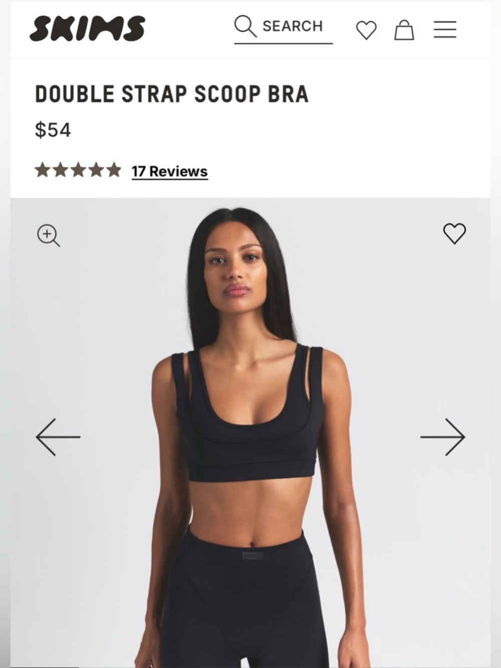 NikeSKIMS MATTE Double Strap Scoop Bra